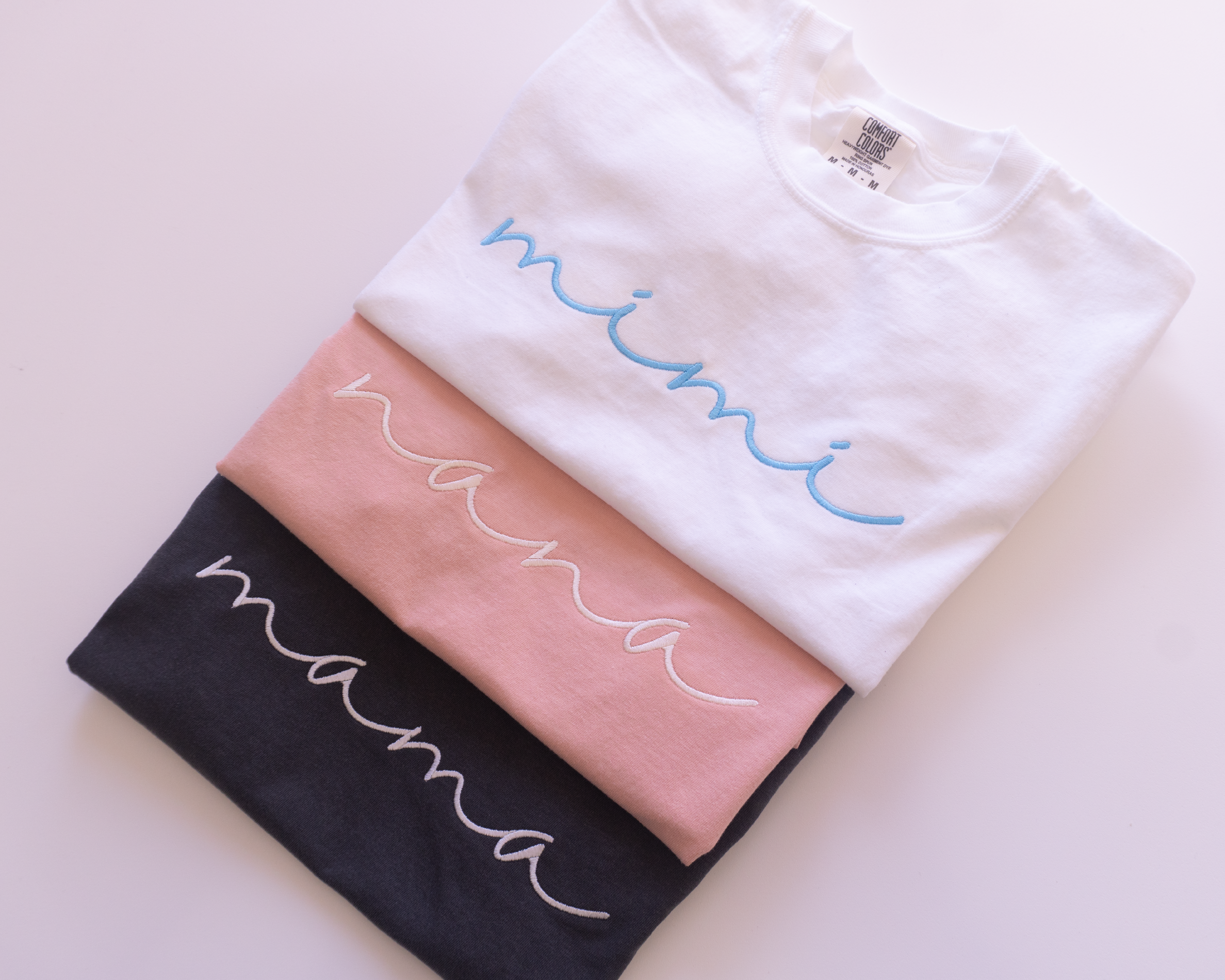 Custom Embroidered Family Nickname Shirt | Comfort Colors 1717