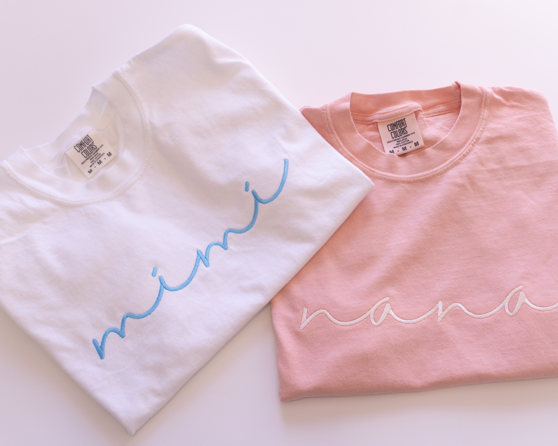 Custom Embroidered Family Nickname Shirt | Comfort Colors 1717