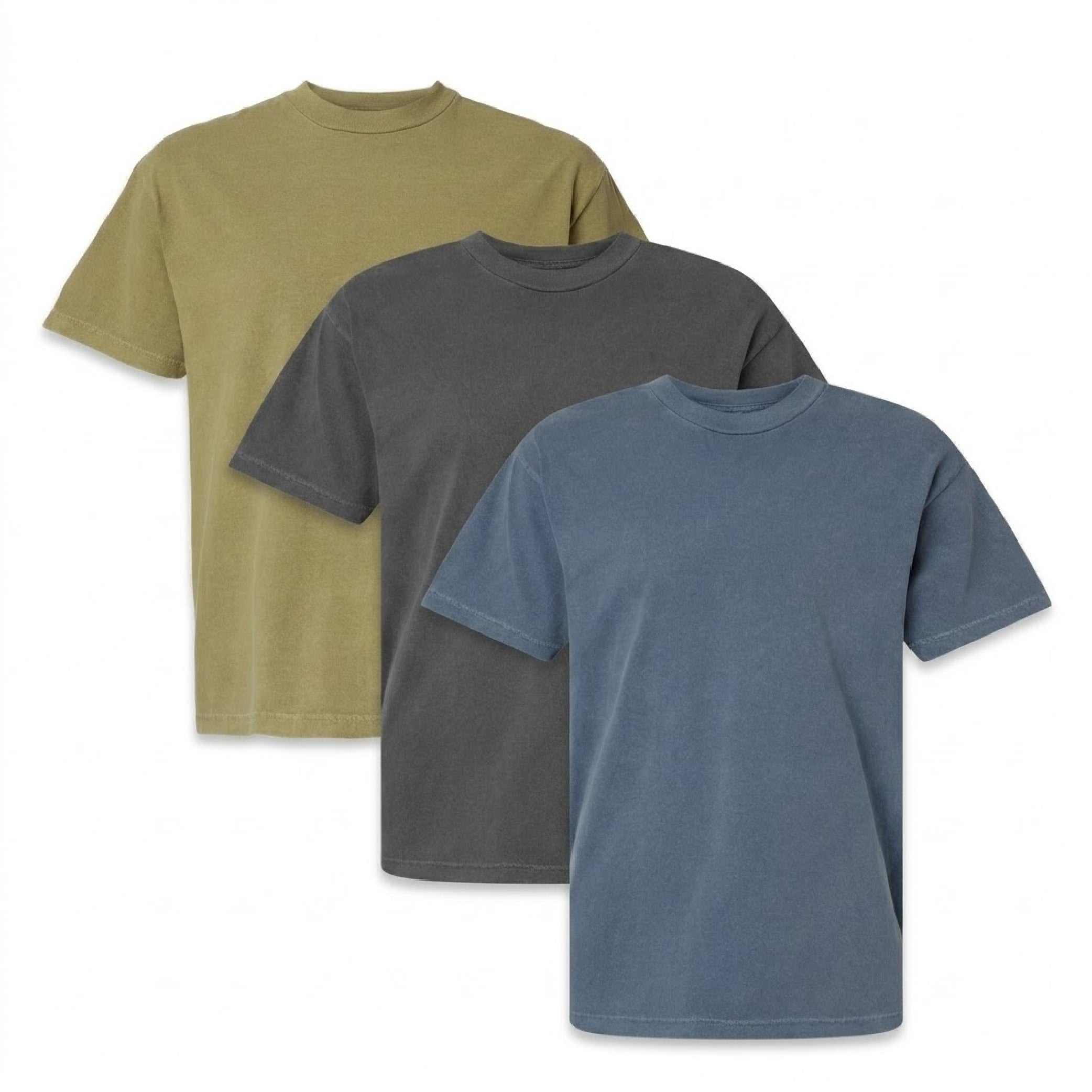 Pack of 3 AA Unisex Garment-Dyed Heavyweight Cotton Tee