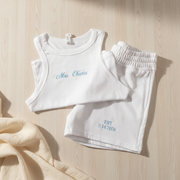 Personalized Embroidered Lounge Set – Custom Name Tank Top & Shorts